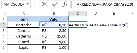 Como arredondar para cima no Excel - Formula Excel