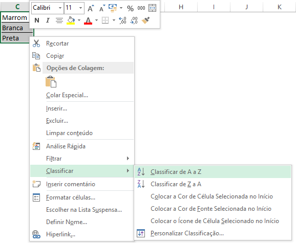 Passo 1 - Como fazer uma lista suspensa no Excel