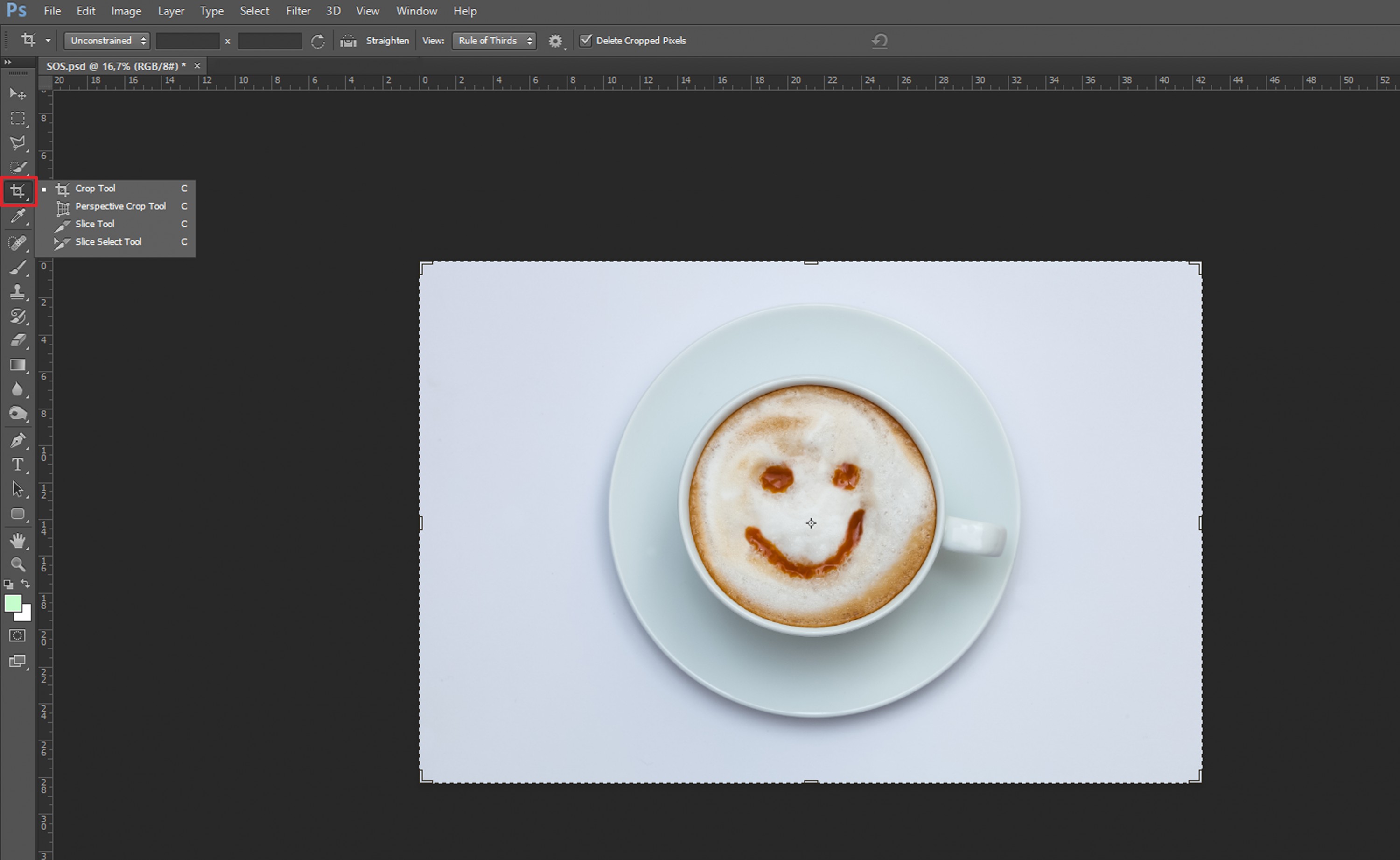 ¿Cómo recortar imagen en Photoshop?