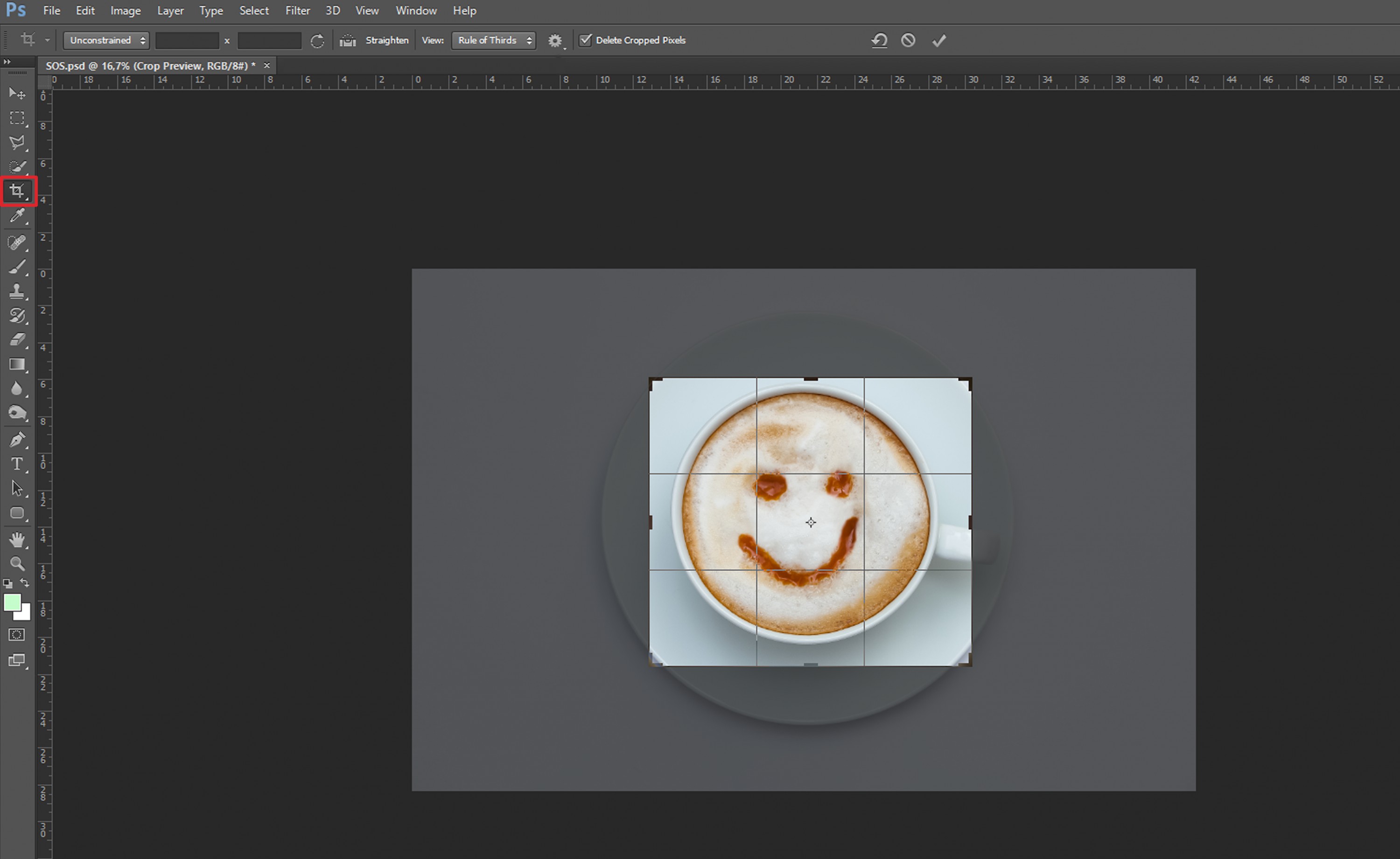 ¿Cómo recortar imagen en Photoshop?